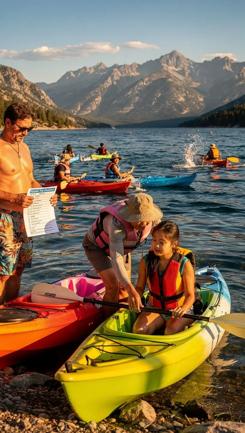 Zestaw do pakowania z listą kontrolną, obejmujący wszystkie niezbędne rzeczy na wyprawę.